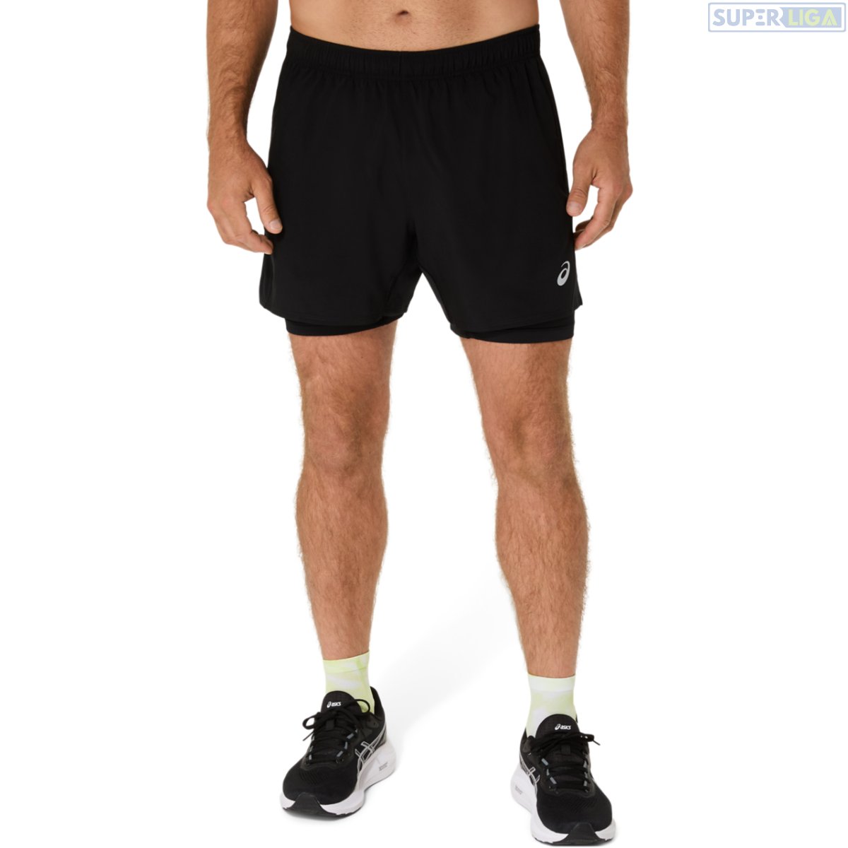 Шорты для бега Asics CORE 2-N-1 5IN SHORT черный (2011D218-001