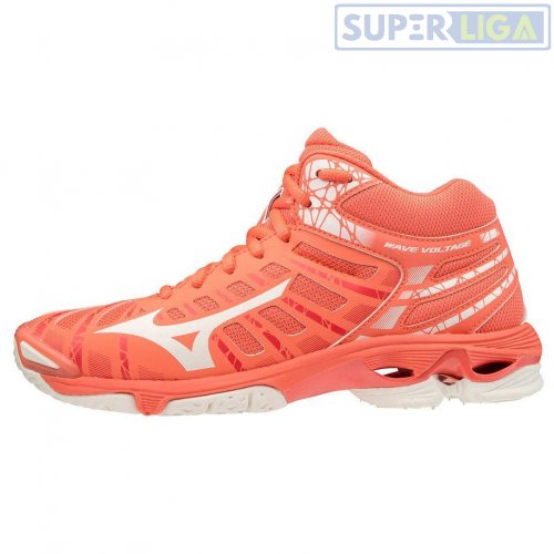 Женские волейбольные кроссовки Mizuno Wave Voltage Mid оранжевый (V1GC1965-59) 