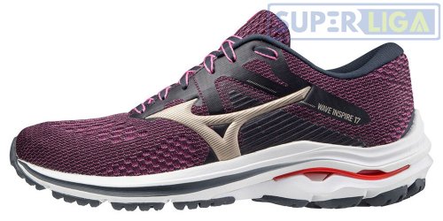 Женские кроссовки для бега Mizuno Wave Inspire 17 бордовый (J1GD2144-42) SS21