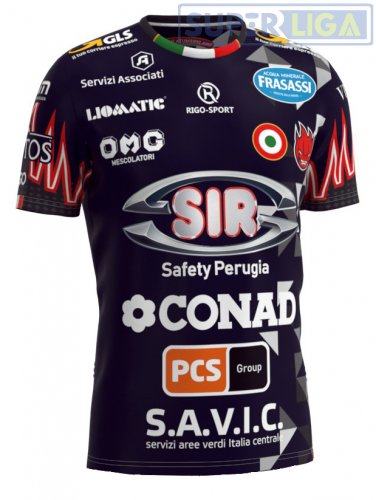 Мужская волейбольная футболка (реплика) SIR Safety Perugia (Per-01F)