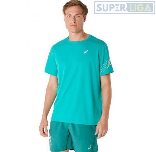 Мужская футболка для бега ASICS ICON SS TOP бирюзовый (2011D239-401) AW2025