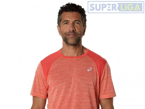 Чоловіча футболка для бігу ASICS ROAD SS TOP рожевий (2011C992-700) AW2025