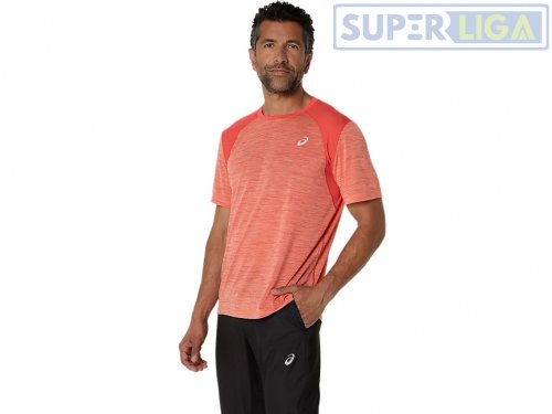 Чоловіча футболка для бігу ASICS ROAD SS TOP рожевий (2011C992-700) AW2025