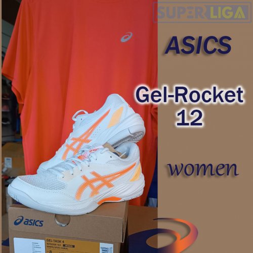 Жіночі волейбольні кросівки Asics Gel Rocket 12 білий (1072A119-100) AW2025mc