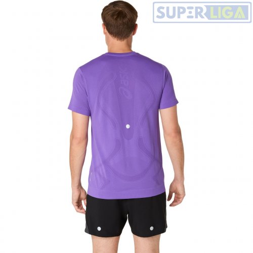 Чоловіча футболка для бігу ASICS ROAD SEAMLESS SS TOP фіолетовий (2011D355-500) AW2026d