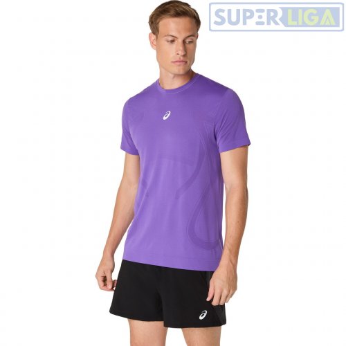 Чоловіча футболка для бігу ASICS ROAD SEAMLESS SS TOP фіолетовий (2011D355-500) AW2026d