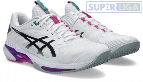Мужские кроссовки для тенниса Asics SOLUTION SPEED FF 4 CLAY белый (1041A533-101) SS2026