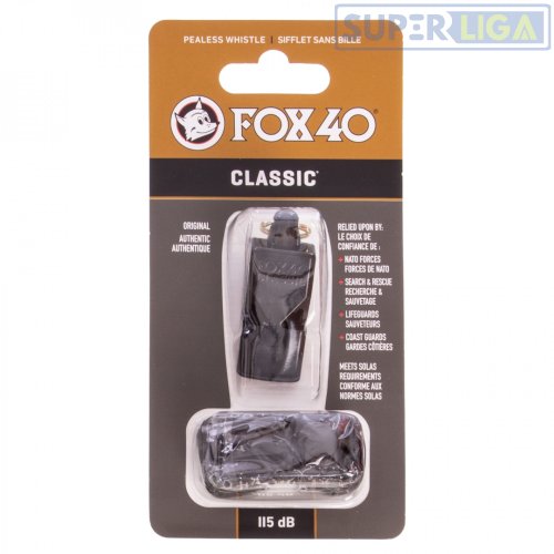 Свисток суддівський пластиковий FOX40 Classicчорний 