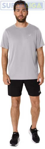 Мужская футболка для бега Asics CORE SS TOP серый (2011D221-021) AW2026
