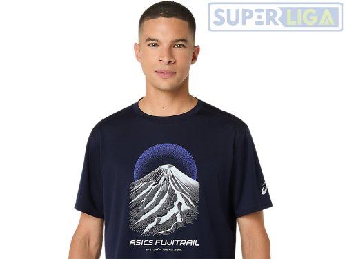 Чоловіча футболка для бігу ASICS FUJITRAIL LOGO SS TOP синій (2011D527-400) AW2026