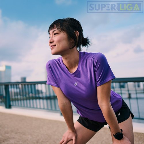 Жіноча футболка ASICS ROAD SEAMLESS SS TOP блакитний (2012D292-500) AW2026
