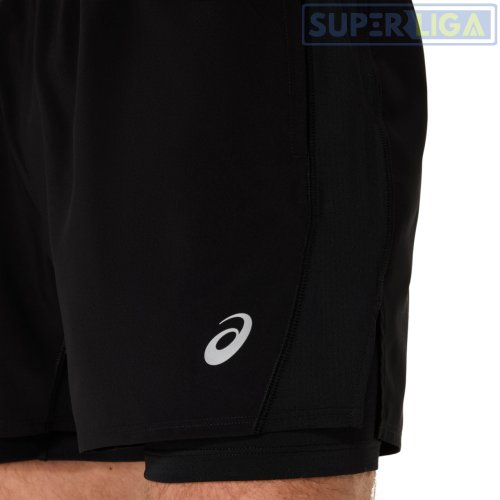 Шорты для бега Asics CORE 2-N-1 5IN SHORT черный (2011D218-001) AW2026