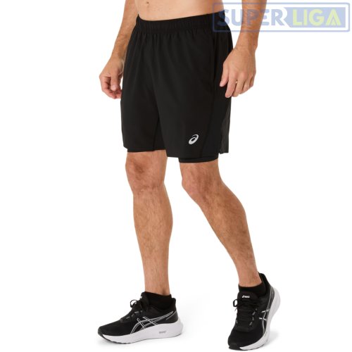 Шорты для бега ASICS CORE 2-N-1 7IN черный (2011D215-001) AW2026