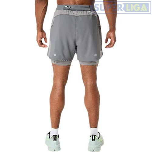 Мужские спортивные шорты для бега Asics ROAD 2-N-1 5IN SHORT серый (2011D245-020) AW2026
