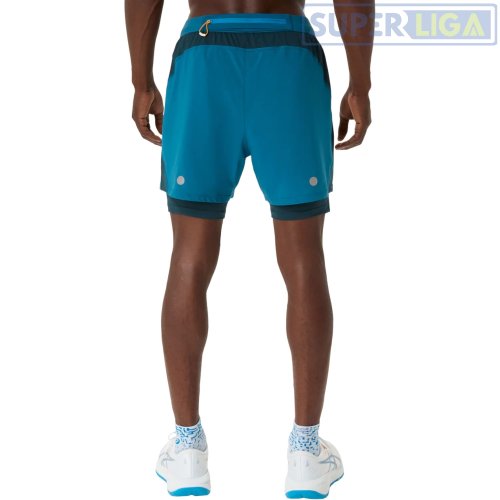 Мужские спортивные шорты для бега Asics ROAD 2-N-1 5IN SHORT голубой (2011D245-302) AW2026