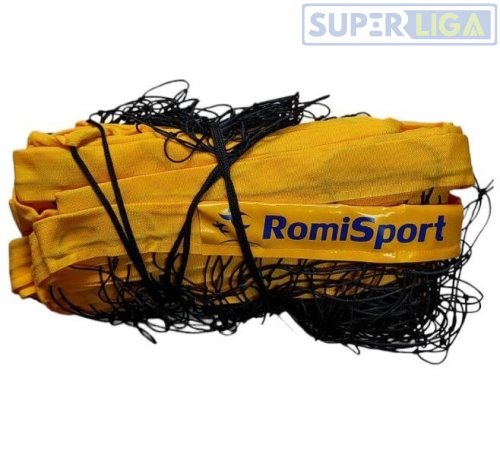 Сетка волейбольная Romi Sport "Тренировочная" капроновая, ячейка 10*10 см желтый (Польша) SIA-S-REK9-002-ZOLTY
